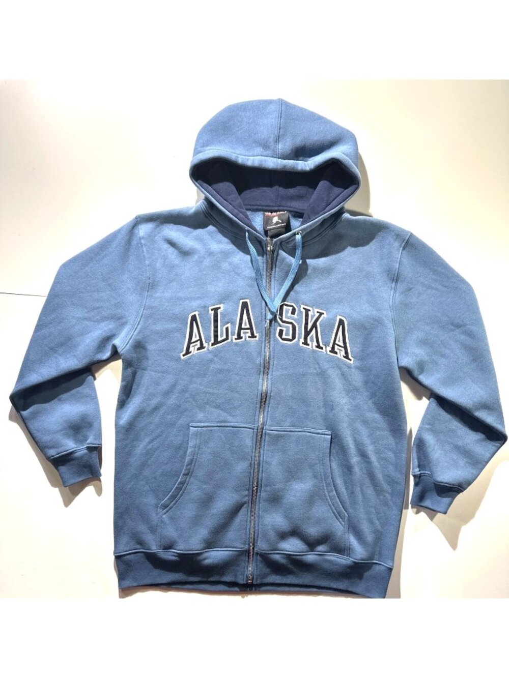 Alaska Blue Zip-Up Hoodie W/ Front Pockets & Drawstring Hood  Arctic Circle Ente